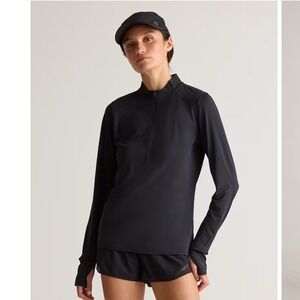 Quince Race Day Half Zip Pullover Black 4th & Heart